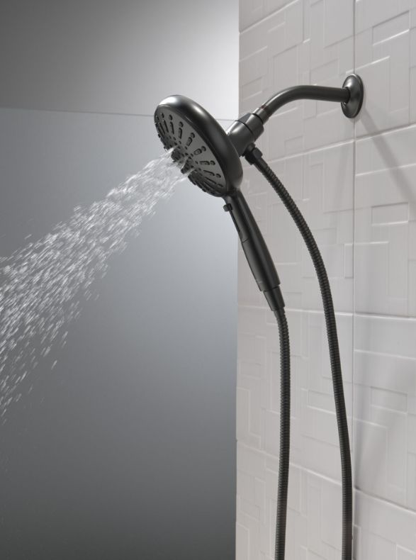 Delta Matte Black 1.75 GPM 7-Setting SureDock® Magnetic Hand Shower-1