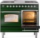 Ilve® Nostalgie II Series 40" Emerald Green Pro Style Dual Fuel Range-3