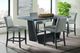 Elements International Beckley 5-Piece Dark Grey Counter Dining Set-2