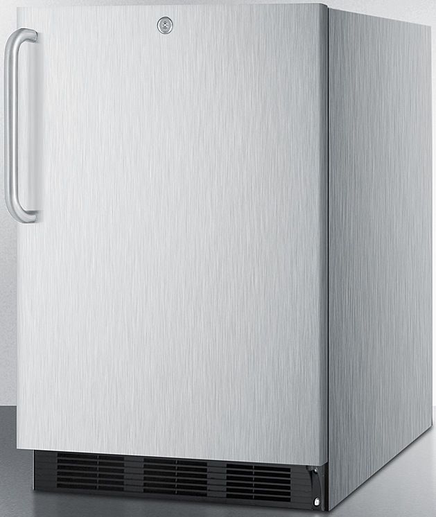Summit® 5.5 Cu. Ft. Stainless Steel Under the Counter Refrigerator-1