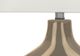 Monarch Specialties Inc. Brown Ceramic Table Lamp with Ivory Shade-3
