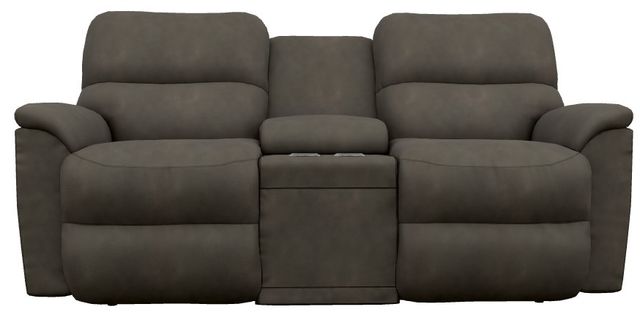 La-Z-Boy® Brooks Slate Power Reclining Loveseat with Console and Headrest-1