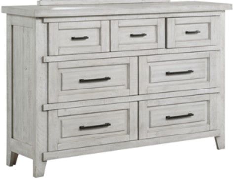 American Wholesale Furniture Hayfield White Dresser -0