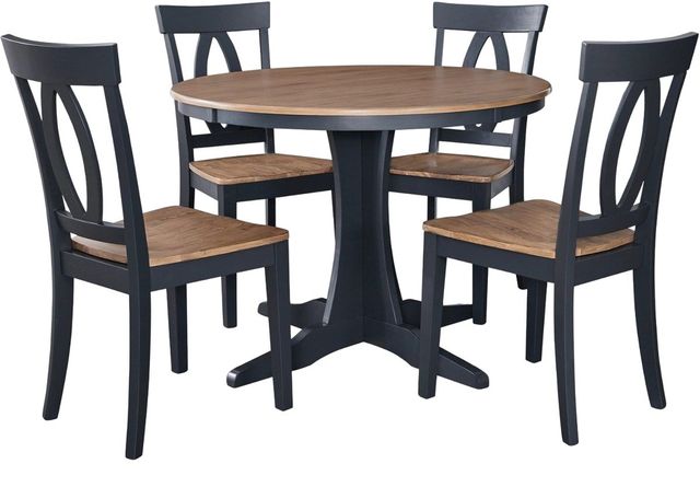 Signature Design by Ashley® Landocken 5-Piece Brown/Blue Dining Table Set-0