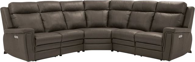 Palliser® Furniture Customizable Asher 5-Piece Power Reclining Curved Sectional with Headrest and Lumbar-0