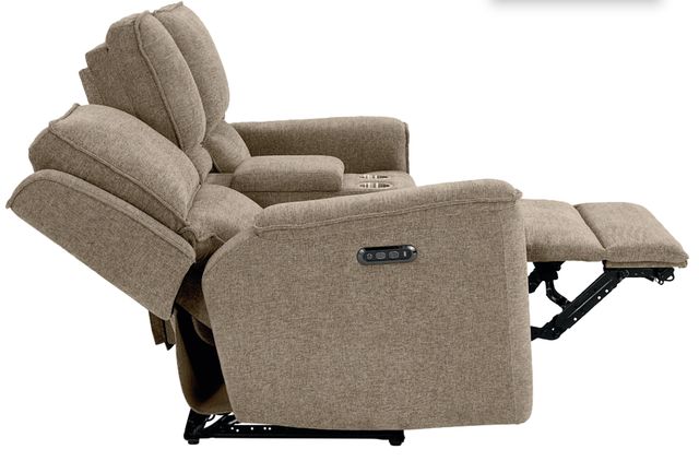Bassett® Furniture Club Level Calvin Pecan Power Reclining Loveseat with Console-2