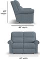 Flexsteel® Customizable Bernard 61"Fabric Power Reclining Loveseat with Headrest and Lumbar-2