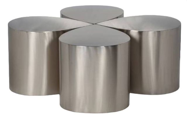 Meridian Furniture Petal 4-Piece Silver Coffee Table Set-0