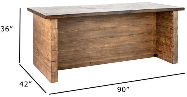 Nest Home Collections Marcus Java Counter Table with Antique Natural Base-3