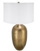 A & B Home Gold/White Round Aluminum Sheet Table Lamp-0