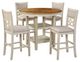 New Classic® Home Furnishings Mitchell 5-Piece Bisque/Brown Counter Height Dining Set-0