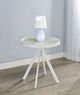 Coaster® Briggs Marble Printed Glass Top End Table with White Base-4