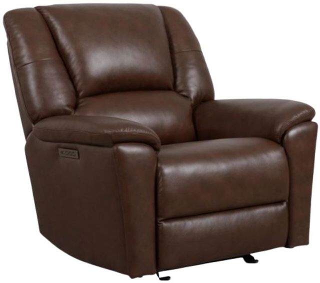 Flexsteel® Meet Your Perfect Match Plush Tavern Brown Power Gliding Recliner with Power Headrest and Lumbar-0
