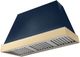 AGA Euclid 48" Indigo Wall Mounted Range Hood with Polished Brass Trim-0