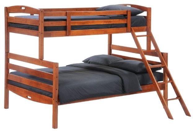 Night & Day Furniture™ Zest Bedroom Sesame Cherry Twin/Full Bunk Bed-0