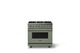 Viking® 5 Series 36" Eucalyptus Pro Style Dual Fuel (NG) Range with Polished Chrome Trim-0