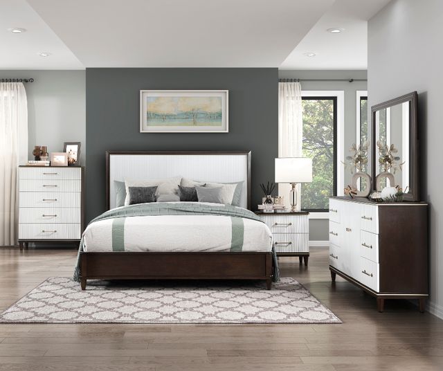 Homelegance® Niles Black/Cherry Eastern King Panel Storage Bed-1