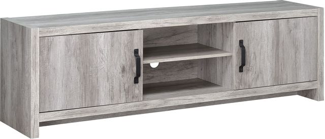 Coaster® Burke Grey Driftwood 2-Door TV Console-0