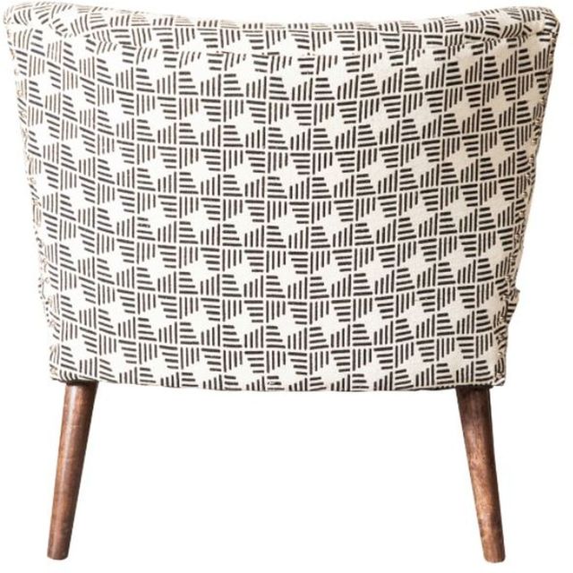 Coaster® Black and White Accent Chair with Wooden Leg-2