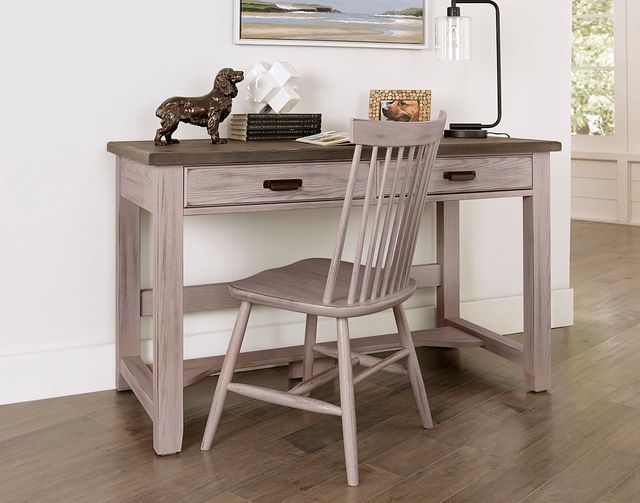 LM Co Home By Vaughan-Bassett Bungalow Home by Ben & Erin Napier Dover Gray/Folkstone Laptop Desk-1