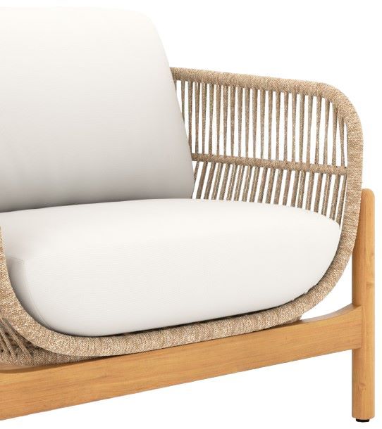 New Classic® Home Furnishings Solstice Beige/White Polyester/Nylon Outdoor Chair-3