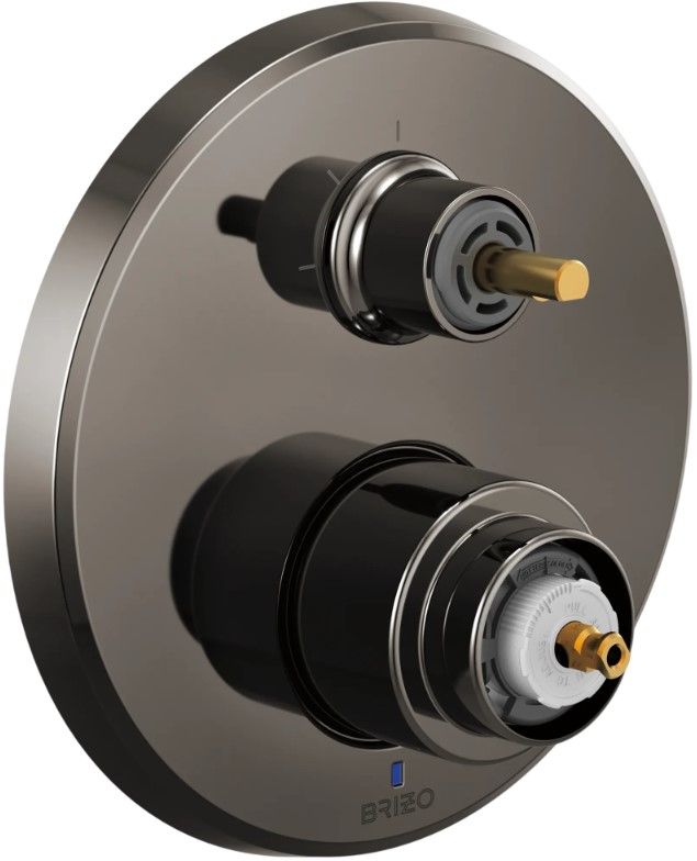 Brizo Levoir® Brilliance® Black Onyx Pressure Balance Valve With Integrated 3-Function Diverter Trim - Less Handles-0