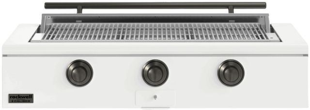 Caliber™ Rockwell Social 3-Burner Matte White Built-In Liquid Propane Grill with Pewter Hardware-0