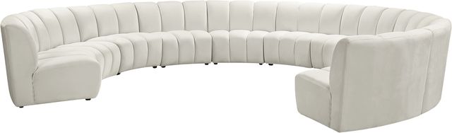 Meridian Furniture Infinity 10-Piece Cream Velvet Modular Sectional-1