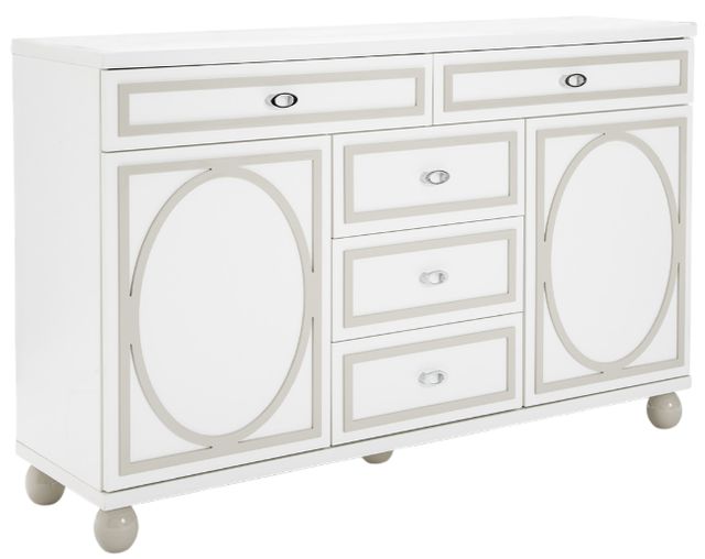 Michael Amini® Sky Tower Cloud White Dresser and Mirror-2