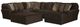 Jackson Furniture Mammoth 4-Piece Chocolate Right Side Facing U-Shape Chaise Sectional Set-0