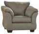 Signature Design by Ashley® Darcy 2-Piece Cobblestone Chair and Ottoman Set-1