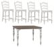 Liberty Furniture Magnolia Manor 5-Piece Antique White/Weathered Bark Gathering Table Set-0
