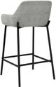 Inspire™ Baily Grey/Black 26" Counter Stool, Velvet, Set Of 2-3