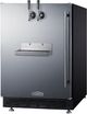 Summit® 5.3 Cu. Ft. Black/Stainless Steel Built-In Beer Kegerator-2