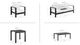 Linon Key Largo 5-Piece Black/White Aluminum/Fabric Upholstered Outdoor Conversation Set-2
