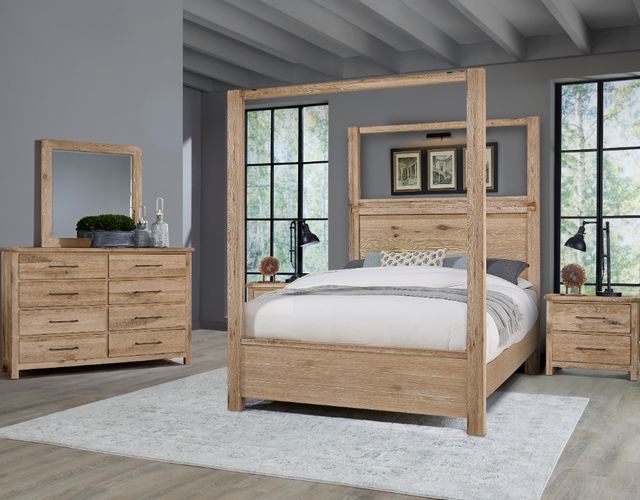 Artisan & Post by Vaughan-Bassett Dovetail Sun Bleached White King Poster Bed-3