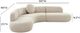 TOV Furniture Broohah 3-Piece Beige L-Shaped Sectional-2