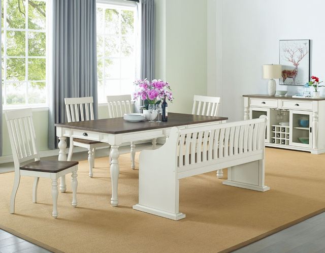 Steve Silver Co. Joanna Ivory/Mocha Dining Bench-3