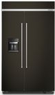 KitchenAid® 48 in. 29.4 Cu. Ft. PrintShield™ Black Stainless Steel Built In Counter Depth Side-by-Side Refrigerator-0