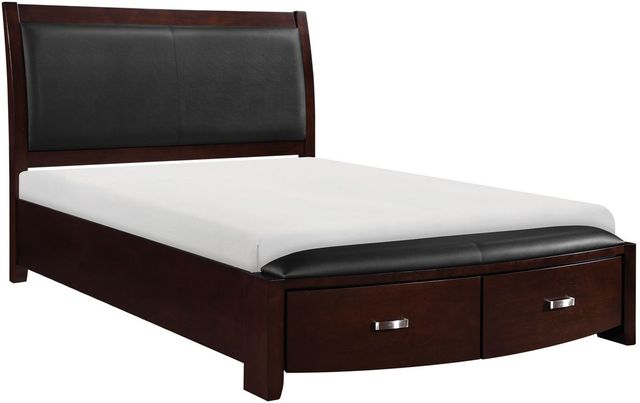 Homelegance® Lyric Dark Espresso Sleigh Storage Bed-0