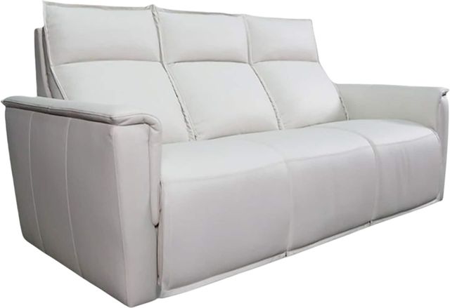 Bassett® Furniture Club Level Chauncey Vanilla Leather Power Reclining Sofa-0