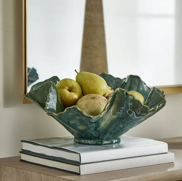 Uttermost® Verdant Bloom Emerald Ceramic Indoor-Outdoor Bowl-1