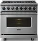 Viking® 7 Series 36" Stainless Steel Pro Style Dual Fuel Range-4