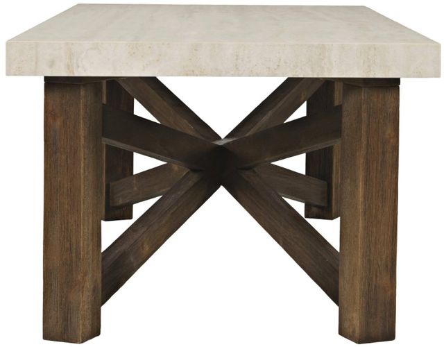 Jofran Inc. Sierrafina Beige Rectangular Coffee Table with Cortado Base-2