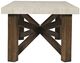 Jofran Inc. Sierrafina Beige Rectangular Coffee Table with Cortado Base-2