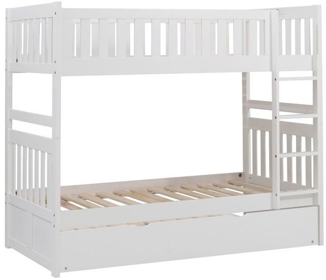 Homelegance® Galen White Youth Twin/Twin Bunk Bed with Trundle-0