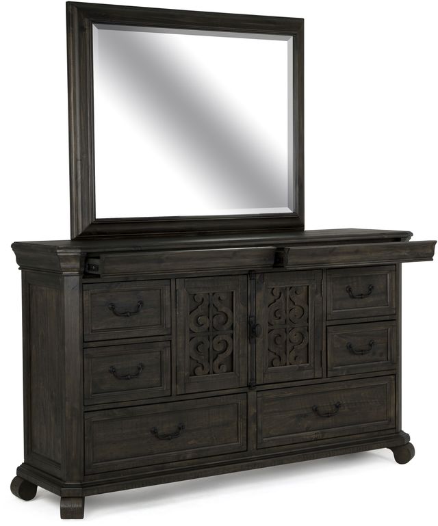 Magnussen Home® Bellamy Peppercorn Landscape Mirror-2