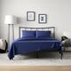 Weekender™ 3-Piece Blue Double-Brushed Microfiber Twin Sheet Set-1