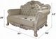 ACME Furniture Dresden Bone White/Gray Leather Loveseat-2