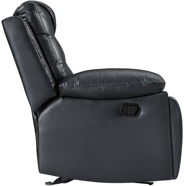 New Classic® Home Furnishings Nikko Black/Gray Manual Dual Reclining Console Loveseat-4